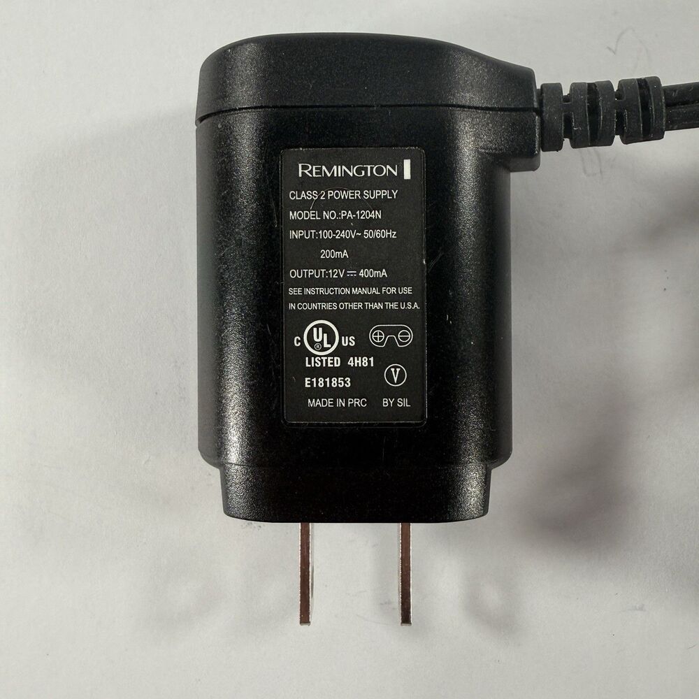 Remington PA-1204N Power Cord Adapter for Shaver F-4790 F-5790 OEM Replacement
